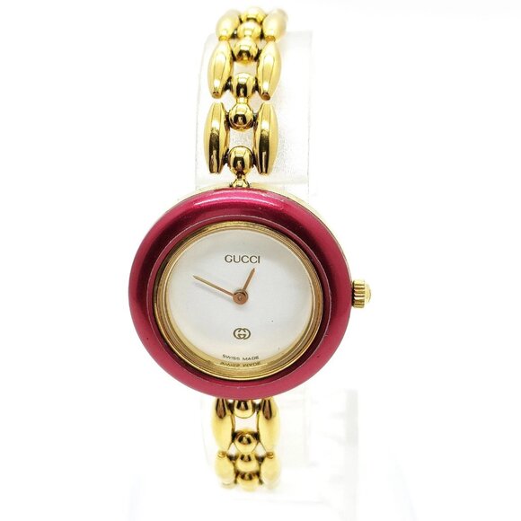 Gucci Watch 263734 25mm Women's Whites X Gold 597-070225 - Picture 1 of 9
